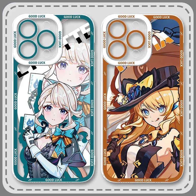 Genshin Impact Phone Case For iPhone 17 16 15 11 12 14 13 Pro Max Mini XS XR 7 Plus 16E Air Shockproof Transparent Cover Fundas