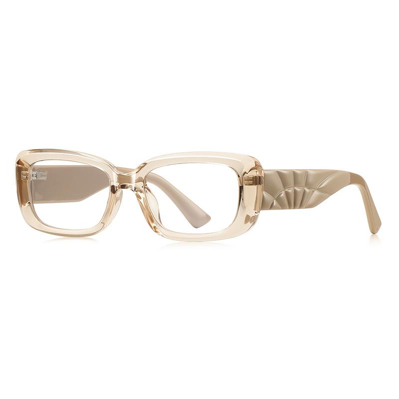 

Korean Japanese Small Square Shaped Shaped Frame Glasses For Women Vintage wide Leg Eye Glasses TR90 Material Blue Light Blocking Transparent Original Lenses