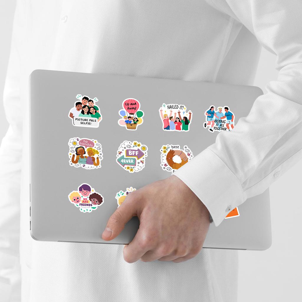 50 Nordic Friendship Day Graffiti Stickers Creative Stationery Stickers Water Cup Computer Waterproof Decorative Stickers