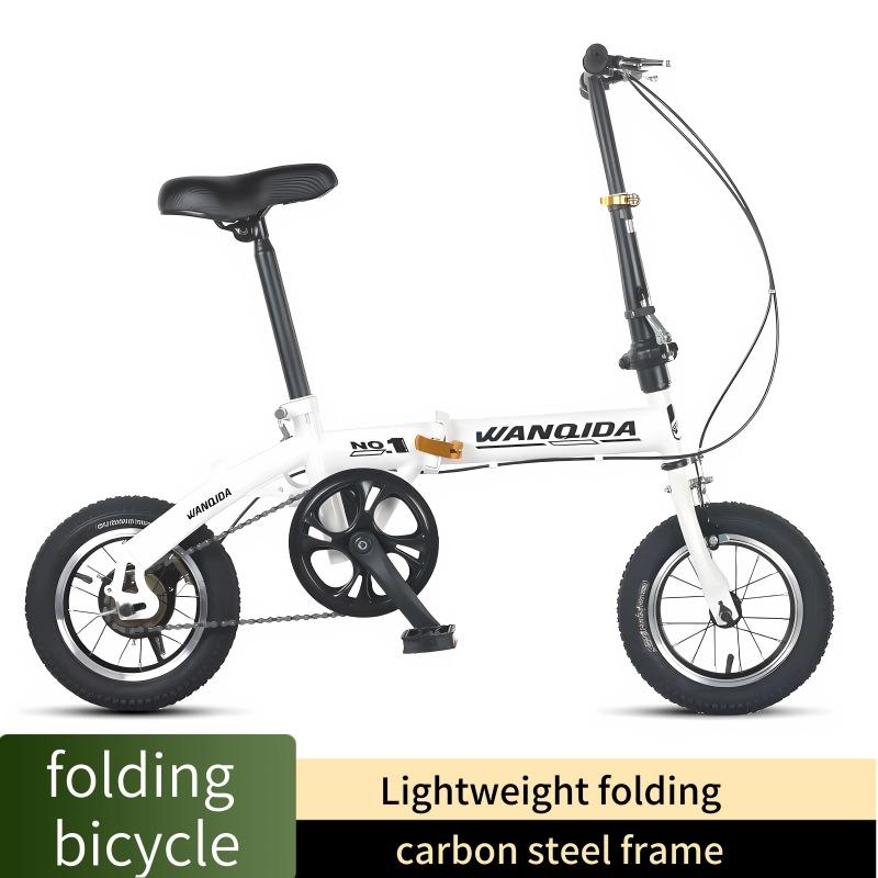 Foldable 12-inch Variable-speed Compact Bicycle for Adults, Lightweight and Portable, Suitable for Both Boys and Girls.