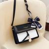 Popular foreign style cream small square bag new fashion niche design silk scarf shoulder bag fresh and sweet oblique span bag women