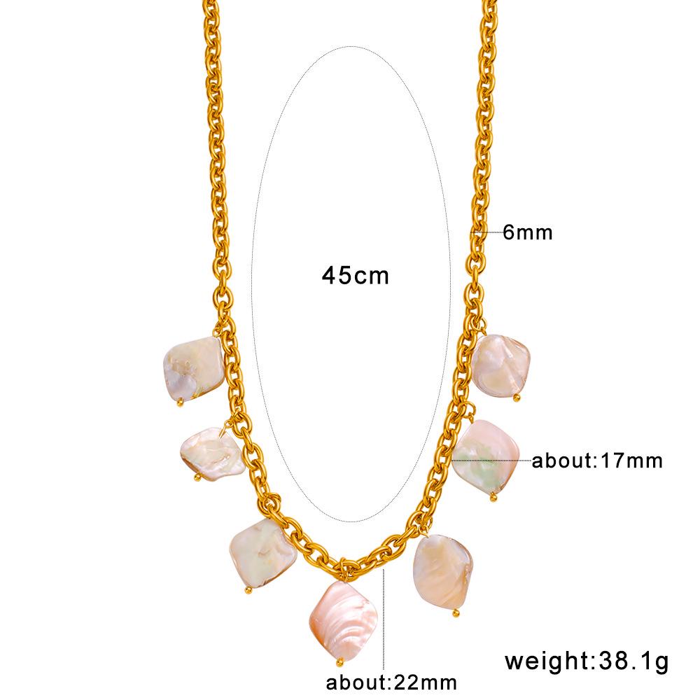 Meishiduo Ocean Style Tassel Necklace with Stainless Steel and Titanium золотой