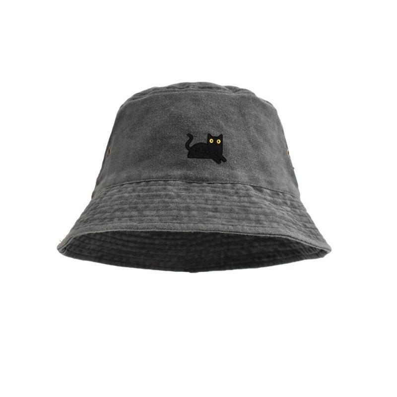 1pc Summer Cat Bucket Hat for Men Women Lightweight Travel Beach Fisherman Hat Outdoor Sports Pull Up Bob Panama Sun Hats