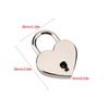 2PCS Silver Heart Shaped Padlock Heart Metal Construction Metal Padlock Small Size With Key Mini Padlock Luggage Lock