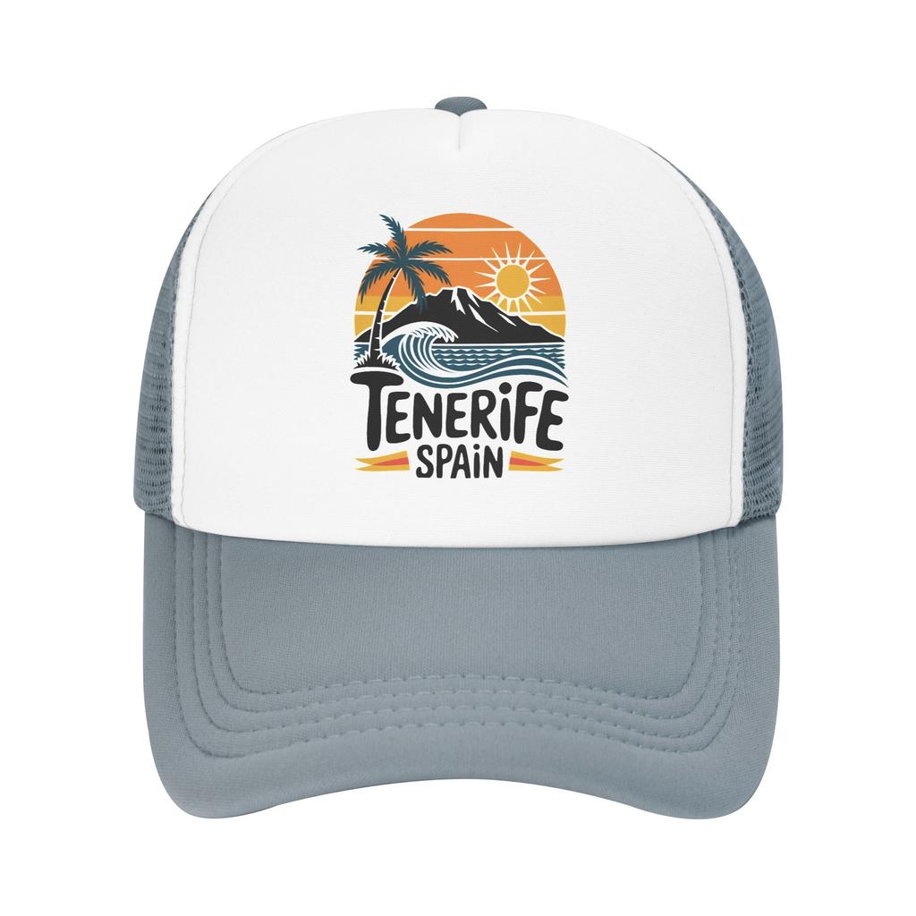 Teneriffa Spanien Retro Design Sonnenuntergang Wellen Baseballkappe Tennis Skate Sonnenschutz Trucker-Kappe Paar yk Cooler Aufdruck Snapback-Kappe