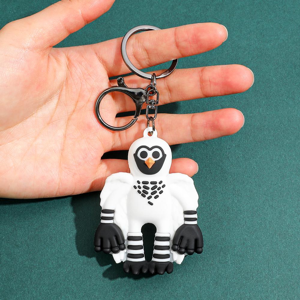 Porte-clés mignon créatif Forêt d'Anime 99 Nuits Jeu Porte-clés Dessin Animé Pendentif Décoration Sac PVC porte-clés Cadeau de Noël 6 cm brown