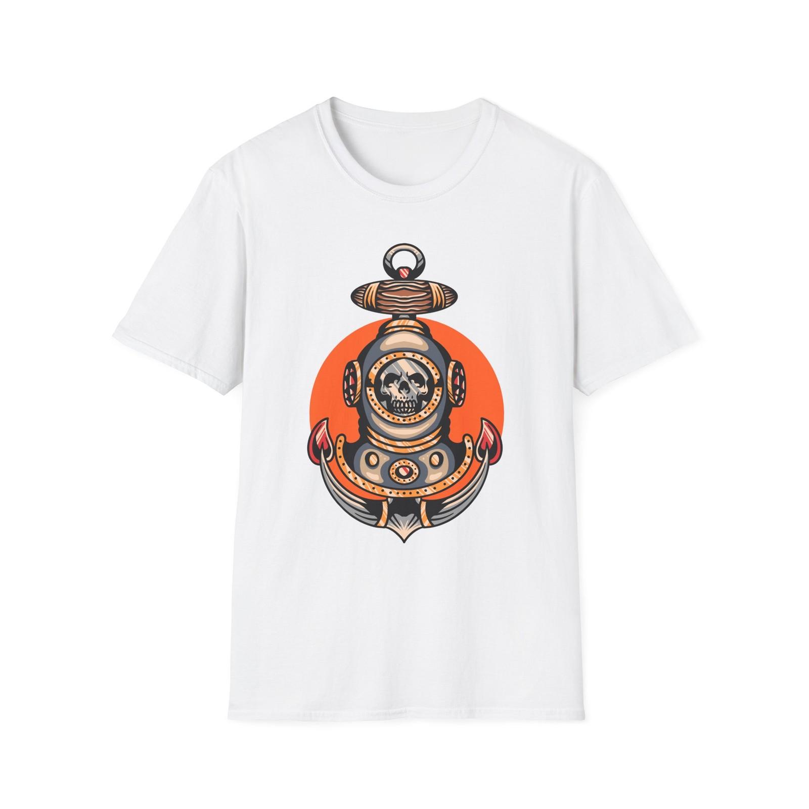 

Vintage Nautical Skull T-Shirt, Ocean Lover Gift, Unisex Graphic Tee 5XL різнокольоровий