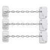 3PCS Door Chain Lock Self Adhesive Window Restrictor Child Safety Locks No Drilling Adjustable for UPVC Wooden Sliding Window 4