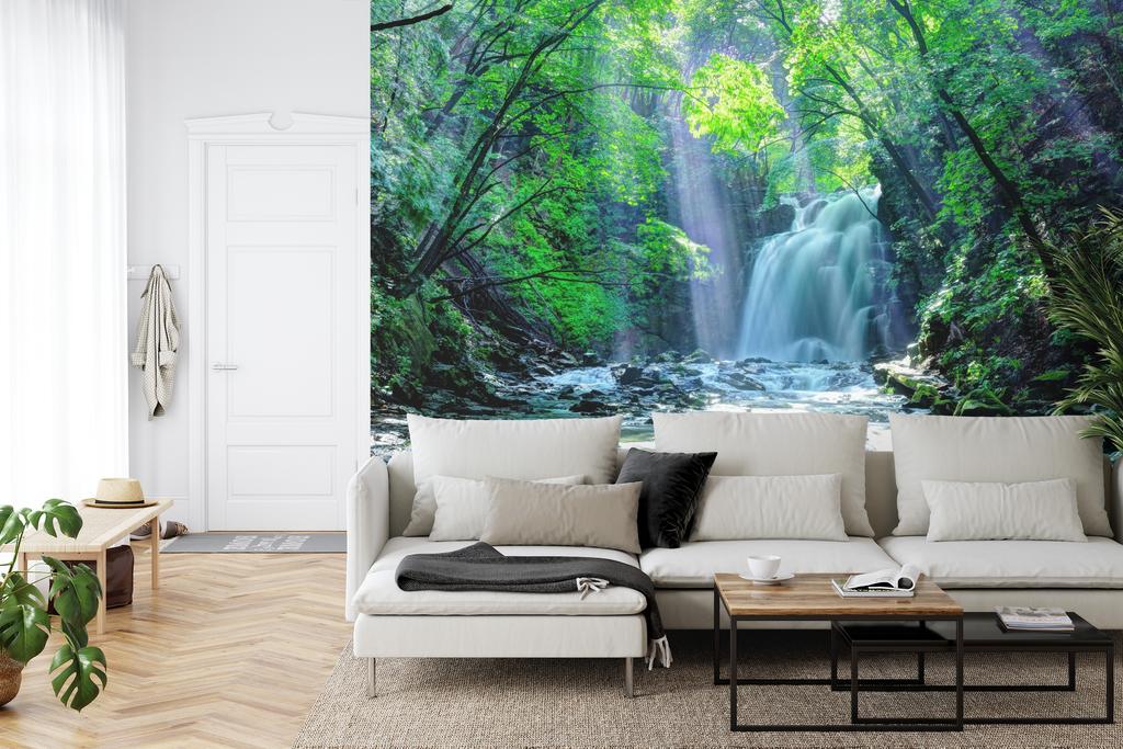 Photomural Waterfall In The Forest Non-Woven 460x300