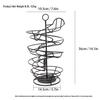 Iron Art Spiral Egg Basket - Creative Large Capacity Storage Rack
