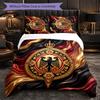 Belgium Football Pattern 3 Pieces Bedding Set Soft Microfiber Duvet Cover with Pillow Cases for Bedroom