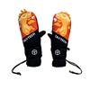 TaoTech Snowsaurus Mitten Gloves with Wrist Guards for Men and Ski Gloves with and Inner Fingers Five-Finger Women, Protectors, (M, Orange)