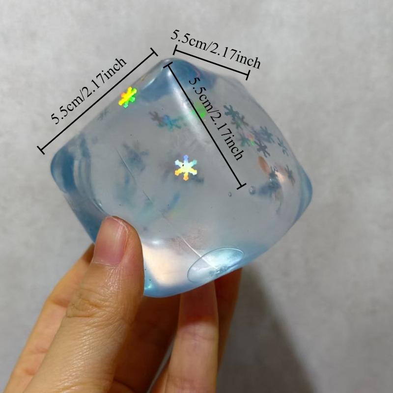 Snowflake Ice Cubes Squishy Squzze Toy Slow Rising Sensory Fidget Toy Cubic Stress Relief Squeeze Toy Hand Exercise Calming Tool