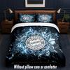 Set Biancheria da Letto Design Bayern Monaco 1 Copripiumino + 2 Federe Morbido Traspirante Biancheria da Letto per la Casa