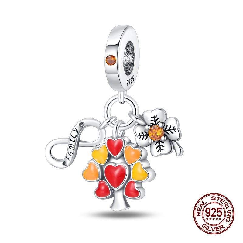 Charms Copper Squirrel Maple Leaf Honey Autumn Charms Beads Fit Original Bracelets Bangle Necklace Fine Diy Jewelry