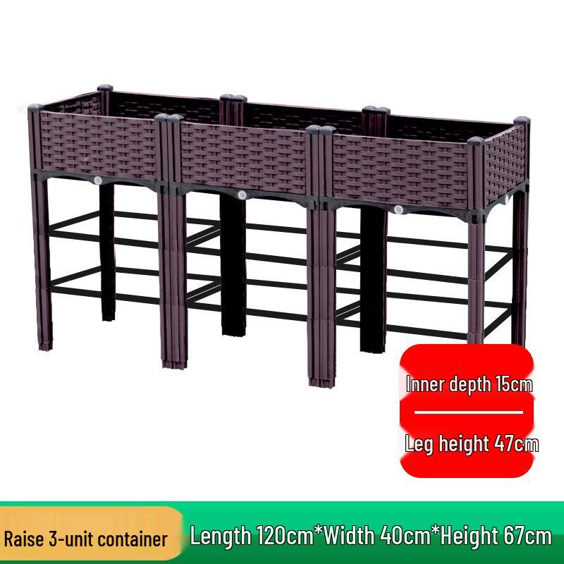 Extra Large Plastic Raised Vegetable & Flower Planter for Balcony/Courtyard