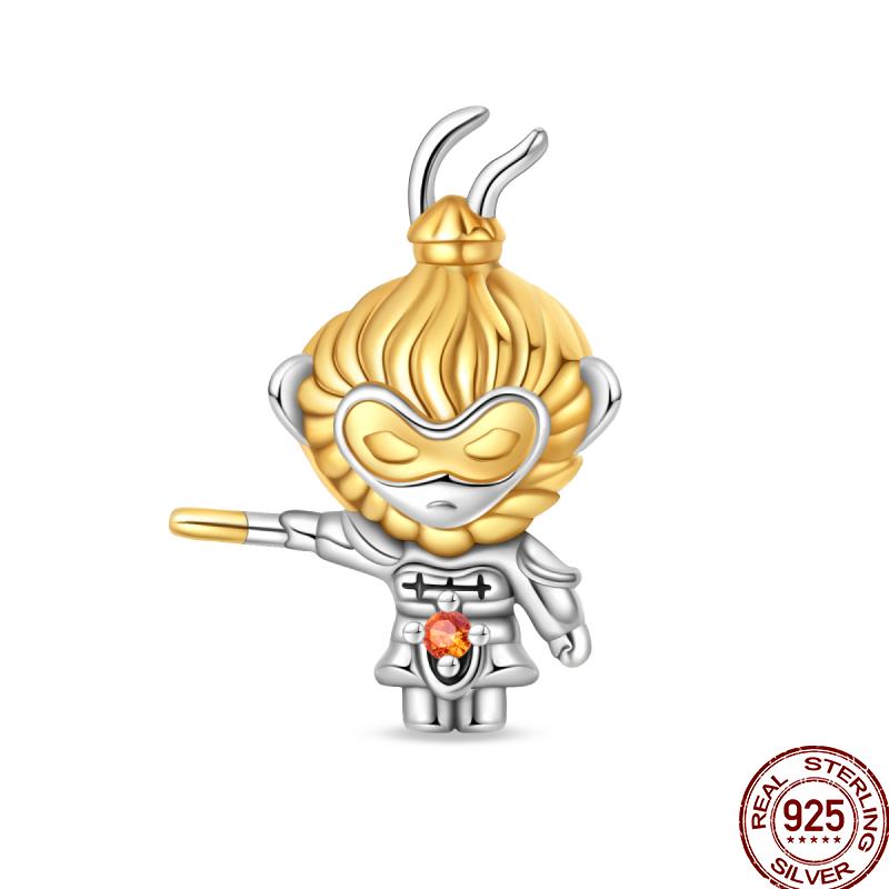 Copper Pet Animal Series Puppy And Kitten Cute Pet Lovely Charm Beads Suitable For 3Mm Original Bracelet Diy