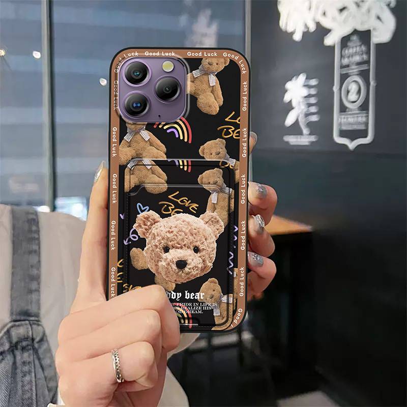 Cute Card sleeve Phone Case For Blackview A96 Full wrap Cartoon TPU Durable Back Cover Anti-knock Graffiti Anti-dust