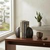 Modern Aluminium Bookends Set | Black Minimalist Book Holder