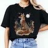 Autumn Fox TShirt Cozy Cottagecore Animal Tee Dark Acedemia Comfort Short Sleeve Casual Unisex Shirt Crewneck Y2K Streetwear