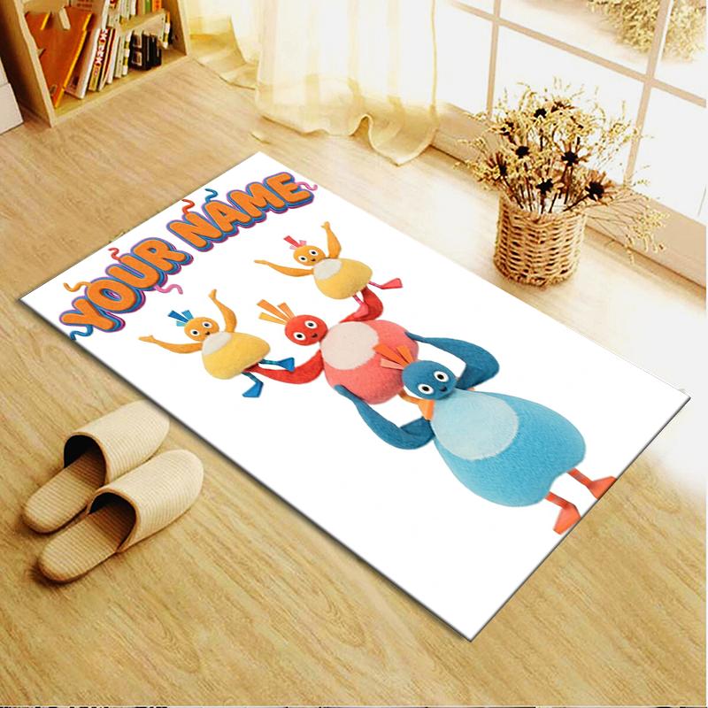 Custom Name Twirlywoos Carpet Rug for Living Room Bedroom Home Sofa Decoration,Kids play Non-slip Floor Mat
