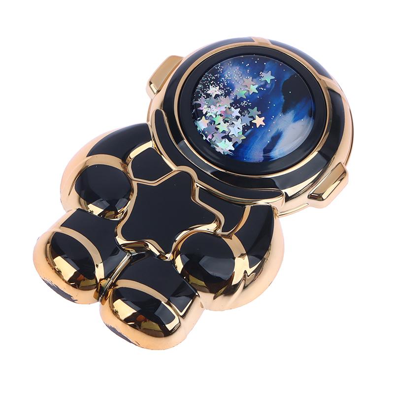 

1 шт. милый 3D мультяшный космический медведь блестящий жидкий зыбучий песок мобильный телефон ручка подставка держатель астронавт телефон подставка чёрный