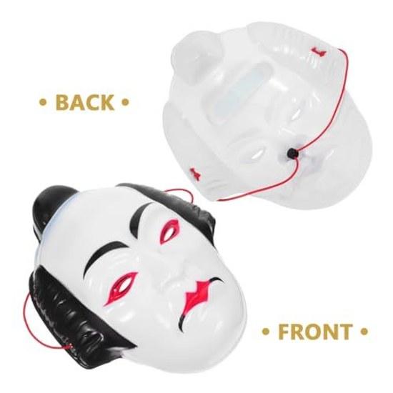 Toyvian Maske im japanischen Stil Samurai Okame Kabuki Japanischer Unterhaltungskünstler Kostüm Traditionelles Cosplay Festival Halloween Schul-Kulturparty