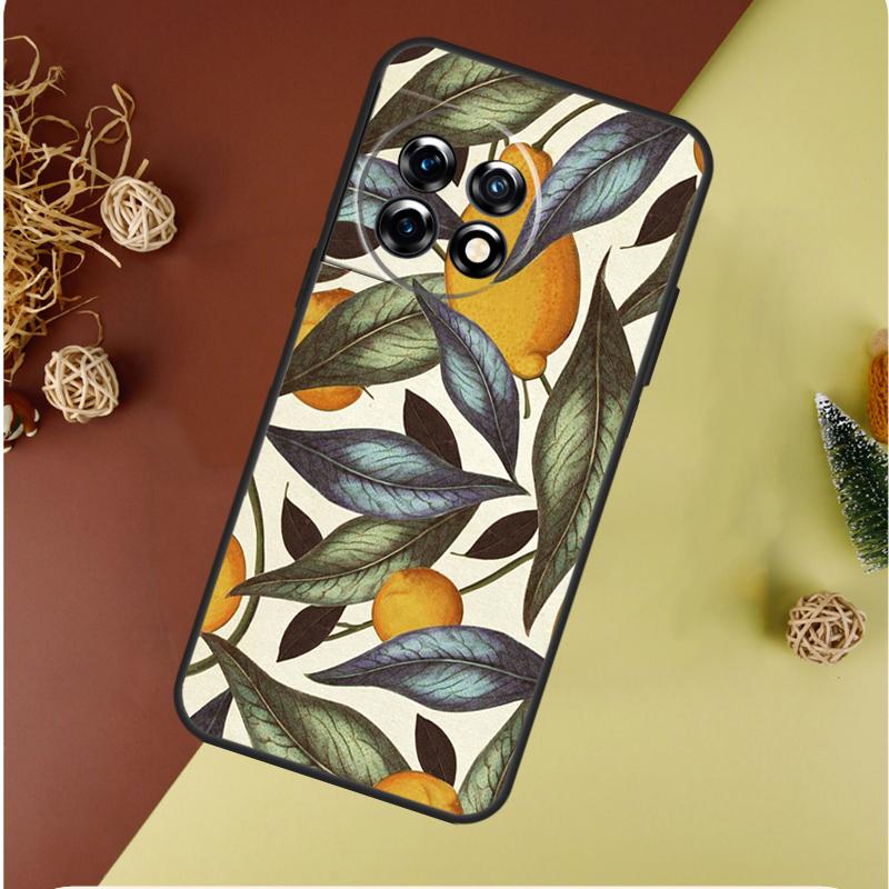 Summer Lemon and Leaf For OnePlus 13 13R 12 12R 11 9 10 Pro 8T 9RT 10T 10R N20 N30 Nord CE 2 3 4 Lite Phone Case