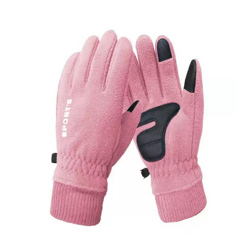 Winter Gloves for Women, Fleece-Lined, Thickened, Warm, Cute, Suitable for Cycling, Windproof, Cold-Proof, Touchscreen Compatible, Winter Season