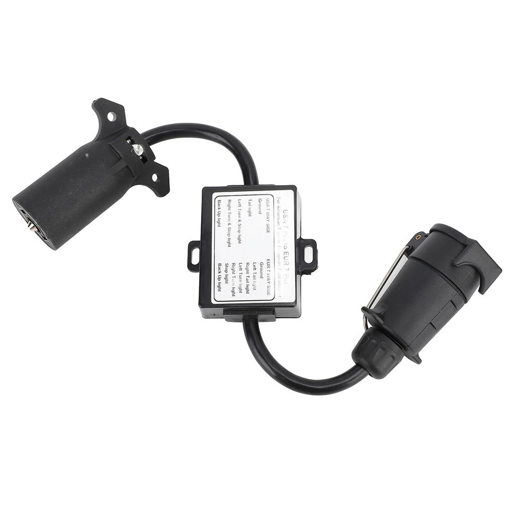 to  Trailer Light Converter 7 Pin  Socket to 7 Pin  with 2 to 3 Wire Converter for RV Caravan Boat 12V