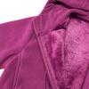 Women's Fleece-Lined Warm Hooded Jacket Soft Long Sleeve Zip-Up Coats Casual Outdoor Sportswear for Fall/Winter Fleece Jacket