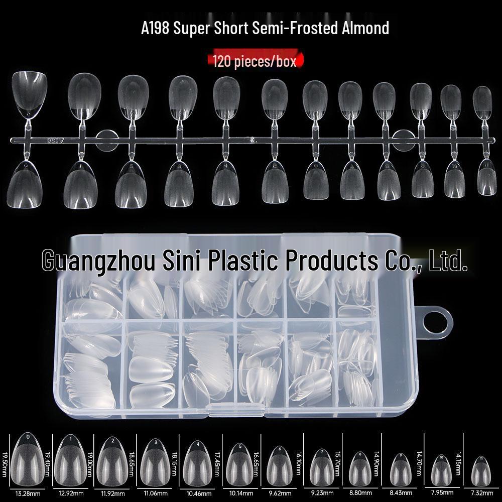 

240-Pack Wearable Frosted Foldable Ultra-Thin No-Trace False Nail Tips