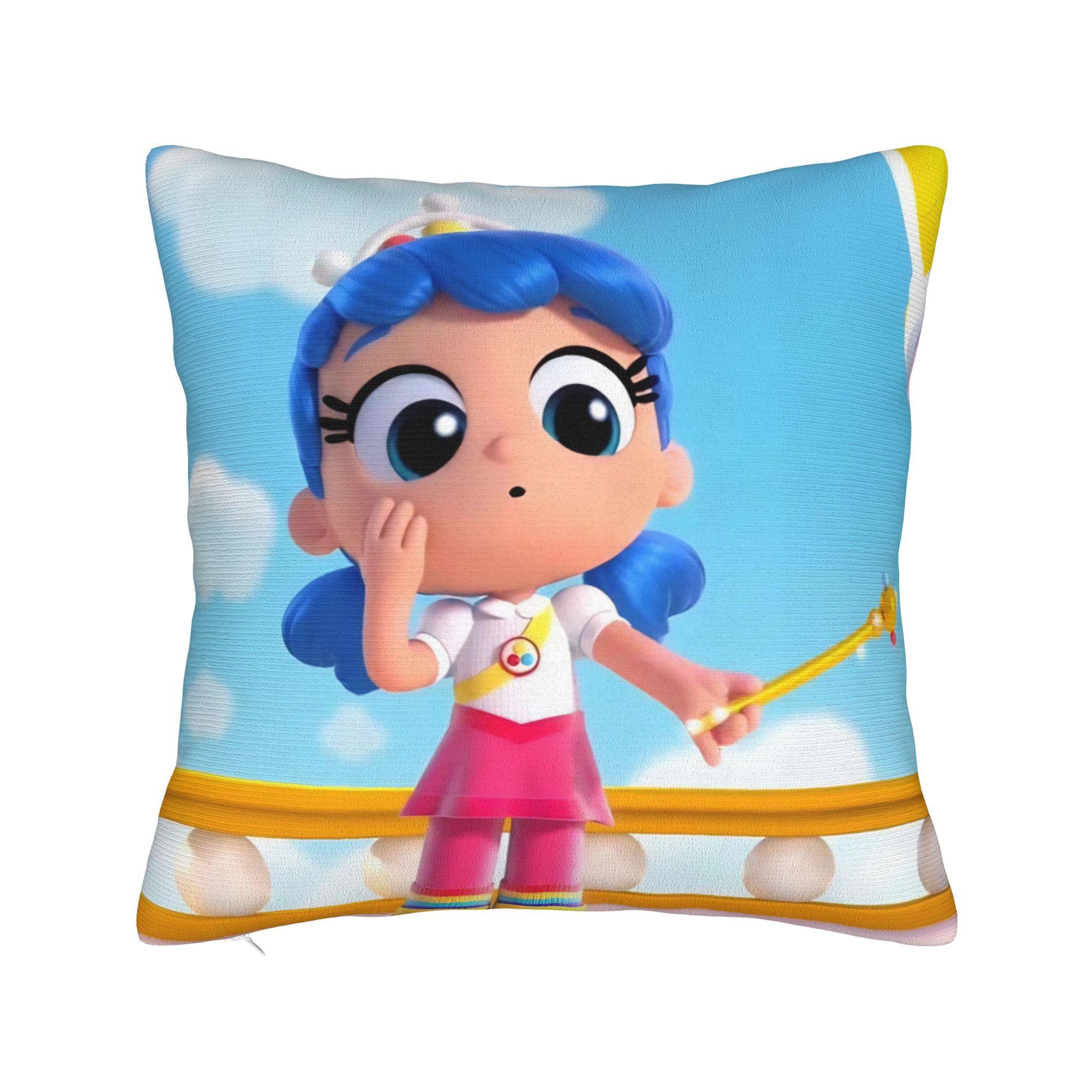 Echte Regenboog Koninkrijken Anime Kussensloop Polyester Kussenhoes Decoraties Kussenhoes Hoes Woonkamer Met Rits 40X40cm 40x40cm