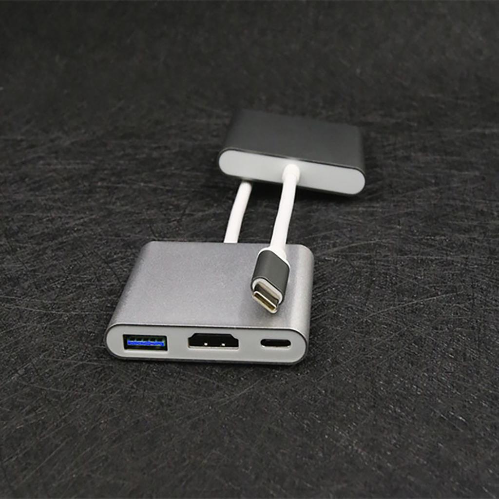Type C to High Definition Multimedia Interface 3 in 1 4K Adapter Cable Converter