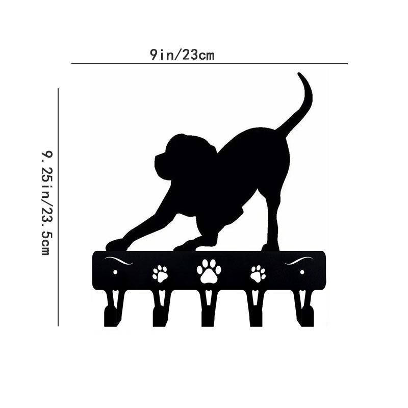 1 buc. Suport pentru chei jucăuș pentru căței și cuier pentru lesă de câine - Suport de haine suspendat, din metal, cu design artistic, din fier