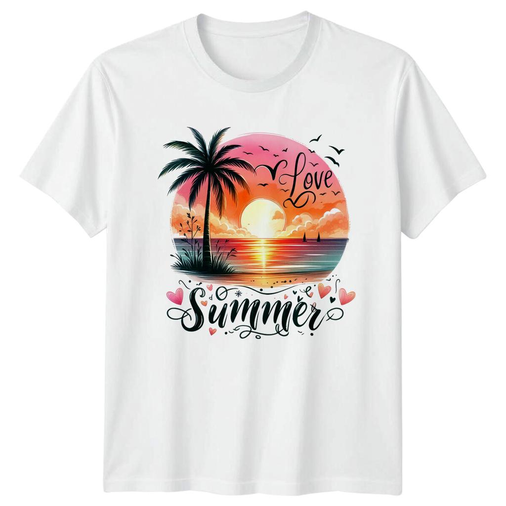 Love Summer Beach Travel Unisexs TShirt Unisexs Tee Graphic Unisex Top