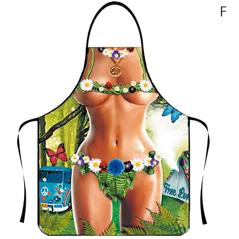 Muscle Man Sexy Woman Funny Kitchen Aprons For Woman Home Decoration Gifts