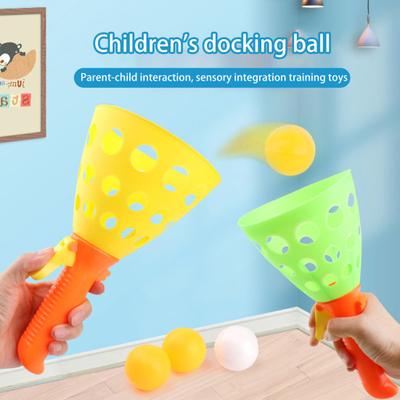 2-Player Catch Throw Ball Game Set for Kids Interactive Outdoor Toy for Hand-Eye Coordination Soft Family Backyard Play Toy for Party Training