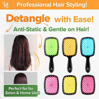 Hair Comb Detangling Tangled Hair Comb Hollow Out Massage Combs Anti-static Hair Comb Salon Hairdressing Styling Tools