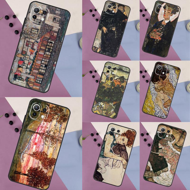 Egon Schiele Art Case For Xiaomi 13T Pro 12T 11T 14 12 13 Lite 12X POCO X5 X3 F5 Pro X4 F3 F4 C65 M5s Cover