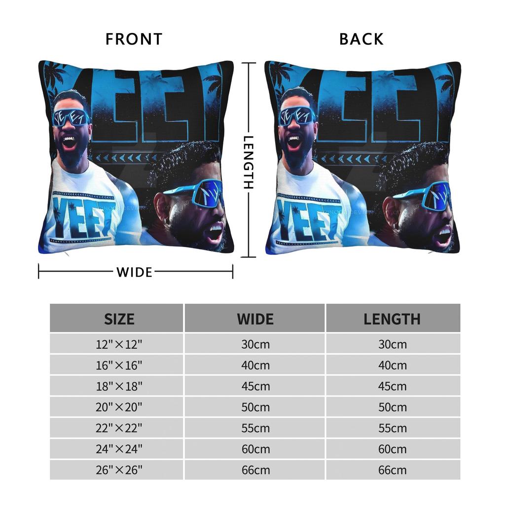 JEY YEET USO Wrestling Pillow Cover  Print Cushion Cover Vintage Pillow Case For Office Car Home Decor