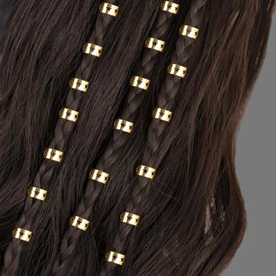30pcs/set Metal Pentagram Hair Rings Set Dreadlocks Beads Hair Braid Rings Clips Dread Locks Hair Braiding Cuffs Decoration