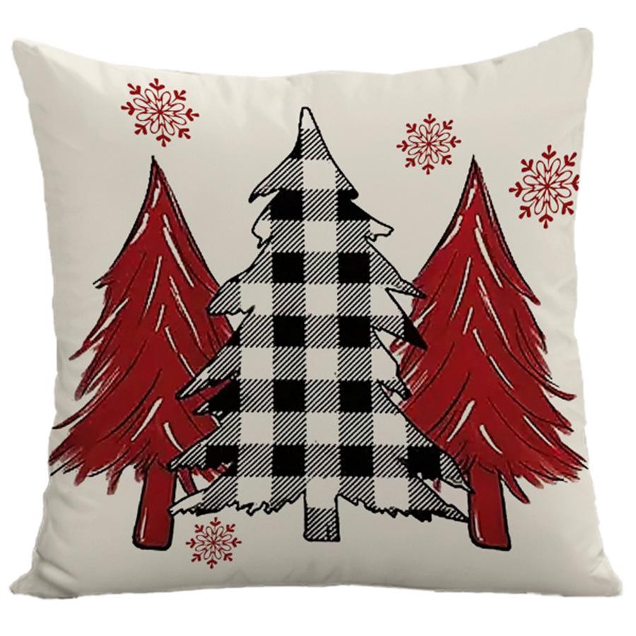 Federa per Cuscino Stampata in Poliestere di Natale - Copricuscino per Divano di Casa - Decorazione per Soggiorno