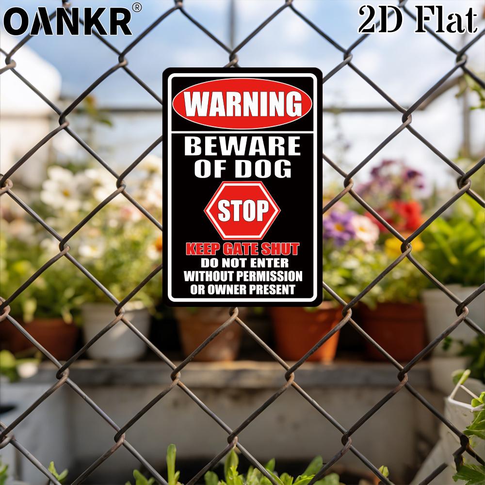Vintage Warning Beware Of Dog Metal Tin Sign Ideal Gift Chic Stop Keep Gate Shut Do Not Enter Without Permission Metal Signs