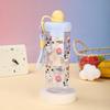 Water bottle high value float plastic cup large capacity portable straw cup cartoon with rope tea separation water cup