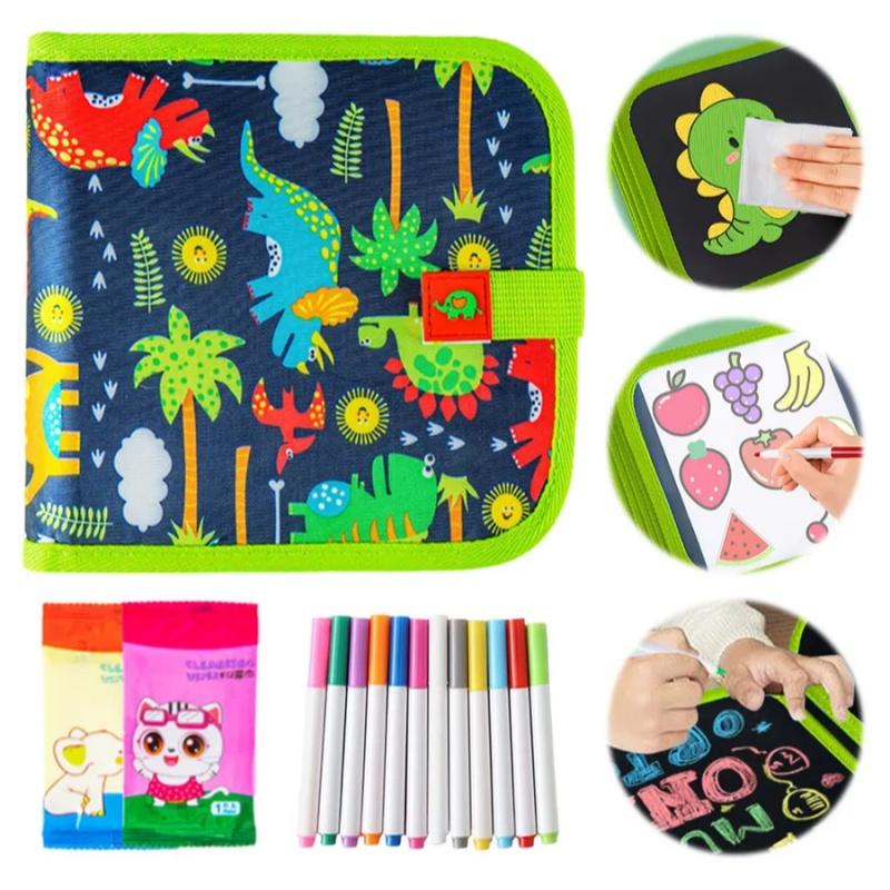 Kids Drawing Board Erasable Doodle Board Reusable Writing Painting Book Coloring Water Pen Cartoon Multifunctional Art Board Educational Toy