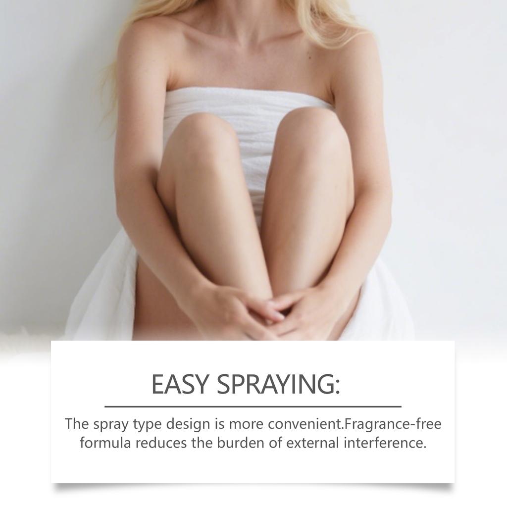 Viareline Spray Detergente Ammorbidente alla Curcuma Pulisce Delicatamente tutto il corpo Spray Idratante per la Pelle 100ml