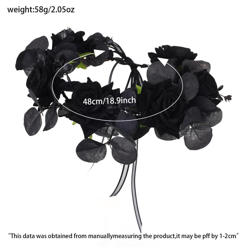 Butterfly Hair Bands Festive Flower Garland Ornament Skull Top Hair Accessories Intricate Artificial Flower Headwear For
