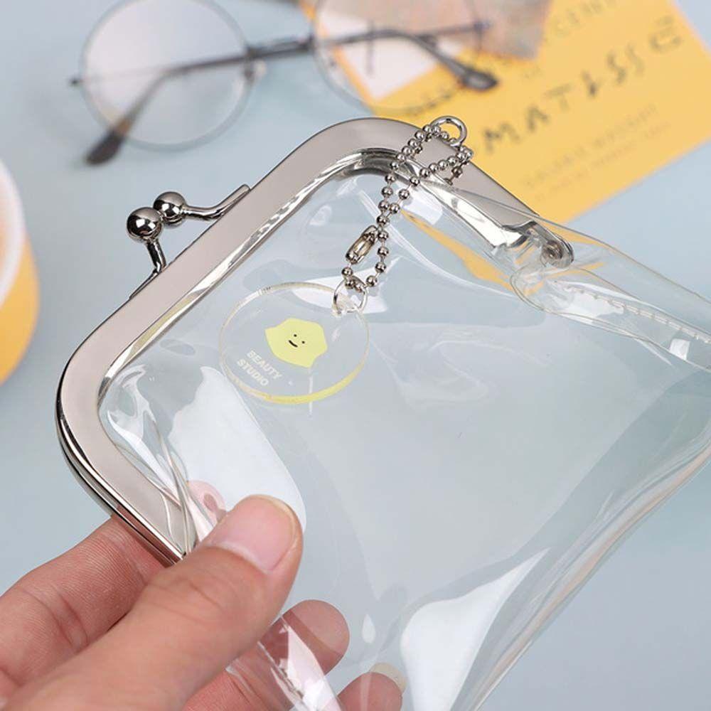 

Mouth Clip Bag Women Lipstick Bag Storage Bag Mini Wallet Buckle Coin Bag Coin Purse Clutch Purse прозрачный