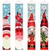 Cross-border new Christmas decorative door curtain creative cartoon faceless old man decoration couplet hanging flag crowning Christmas
